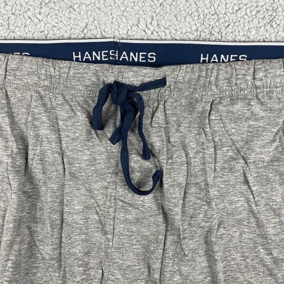 Hanes Men's 3XL Grey Blue 2-Pack Cotton Knit Shorts Waistband & Pockets - Picture 7 of 13